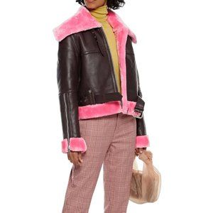 Walter Baker Mandie Faux Fur & Leather Moto Jacket